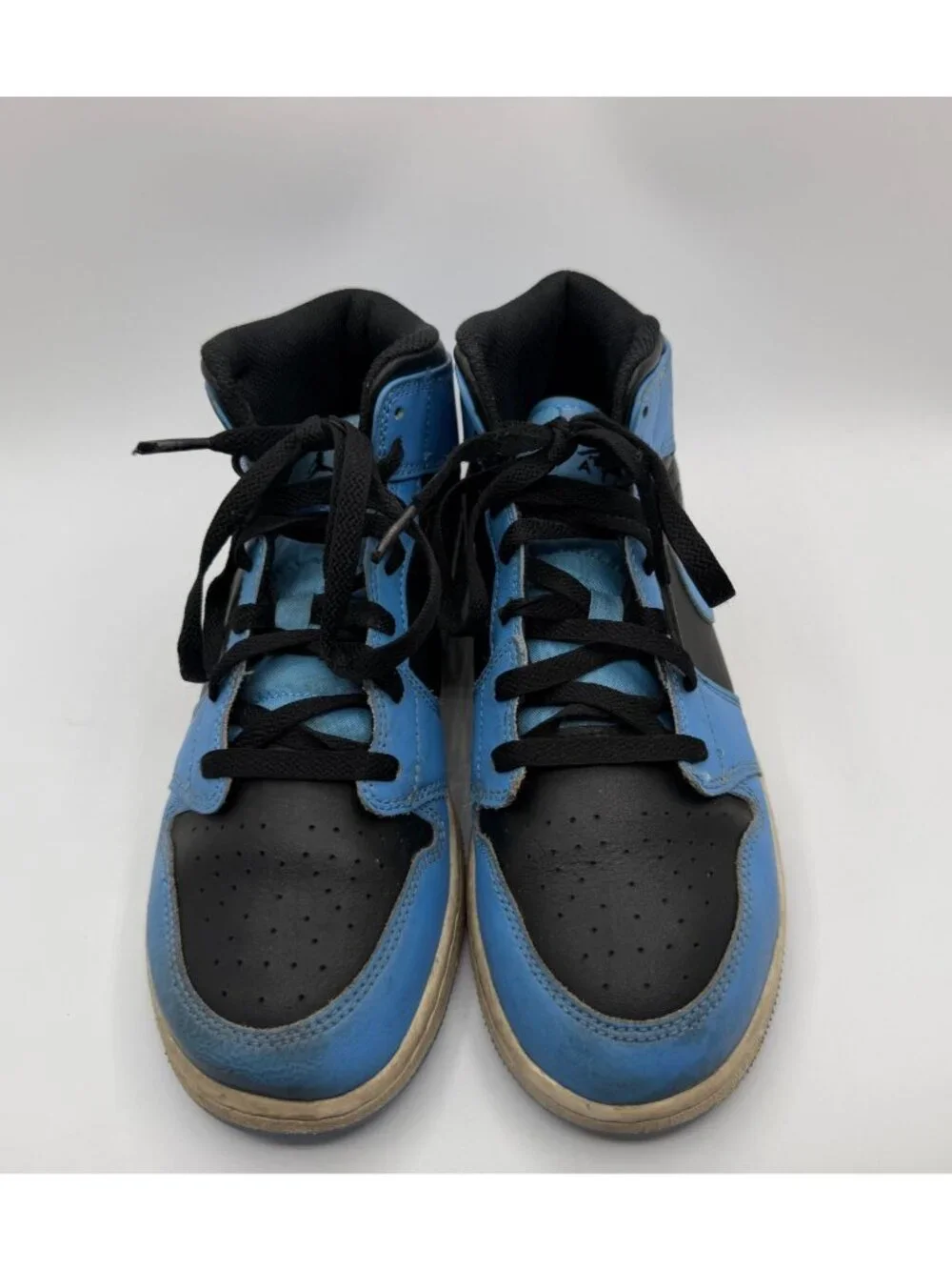 Nike Air Jordan 1 Mid University Blue Black Youth Size 7Y (DQ8423-401) Sneakers